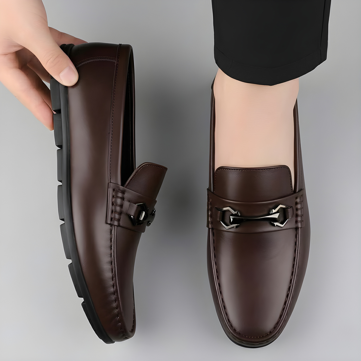 Latest Modern Design Casual Loafers for Men & Boys | Slip-On Daily Wear Shoes (BROWN -9)