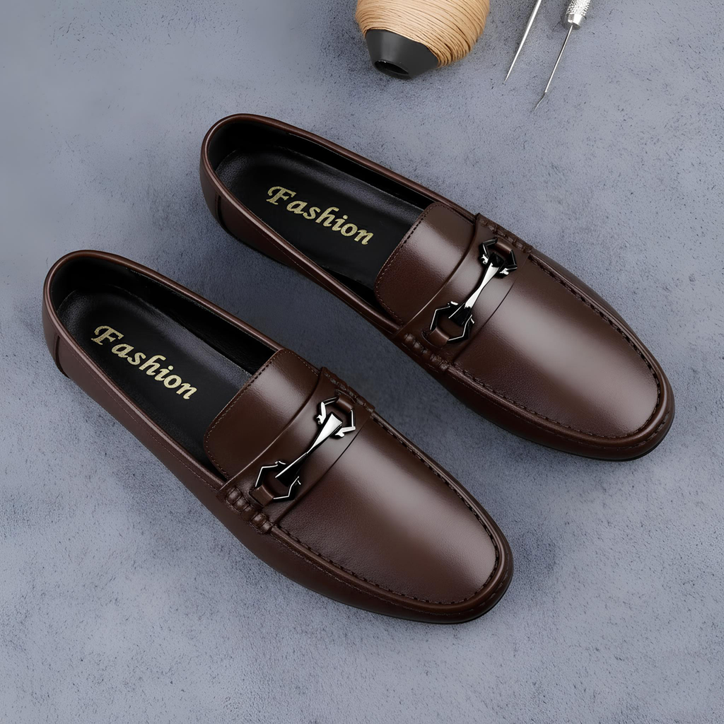 Latest Modern Design Casual Loafers for Men & Boys | Slip-On Daily Wear Shoes (BROWN -9)