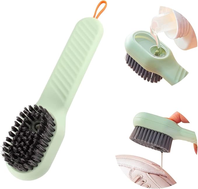 Multifunctional Liquid Shoe Cleaning Brush with Soap Dispenser Pack of 2
