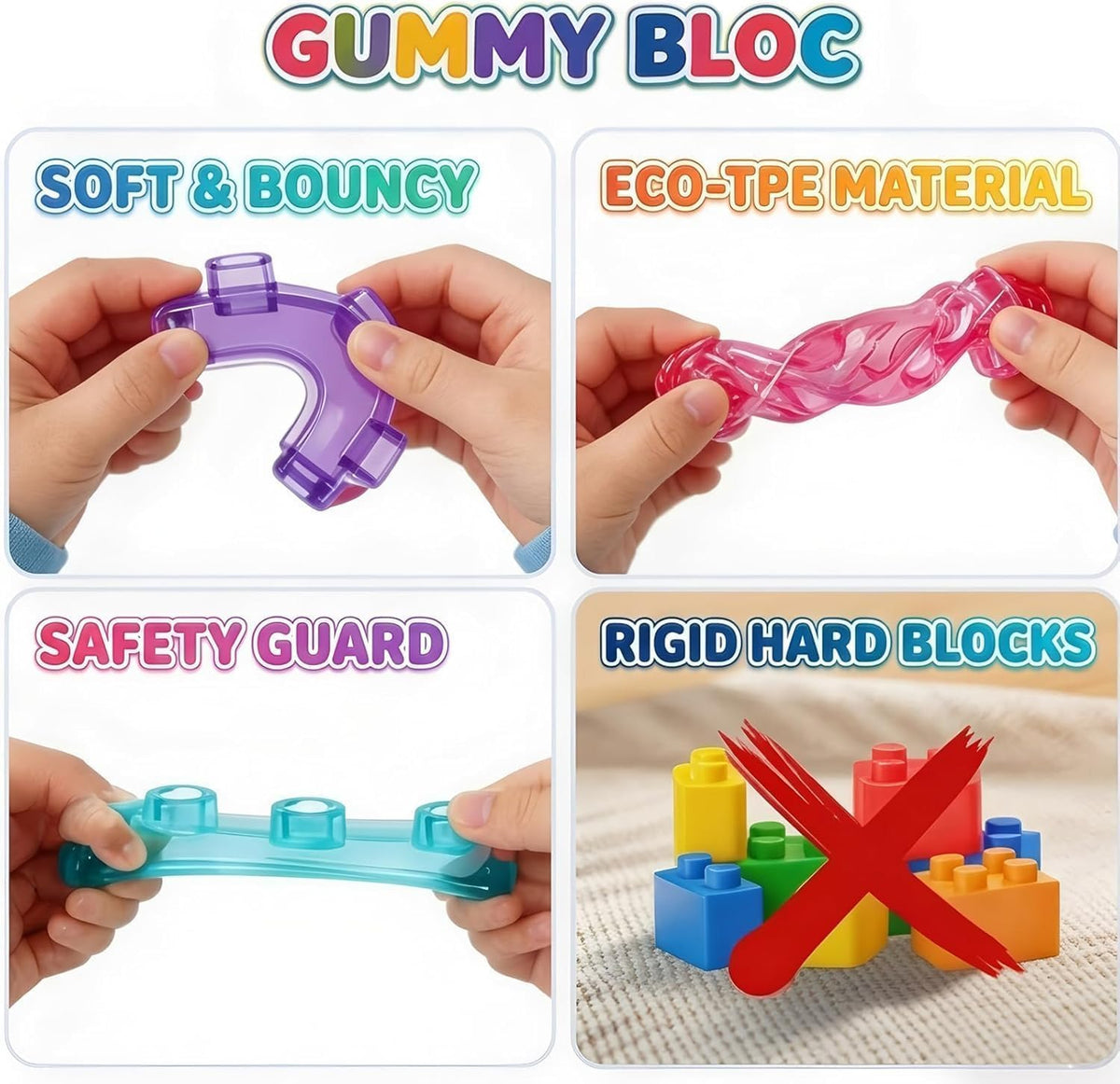 Squishy Gummy Building Blocks Set